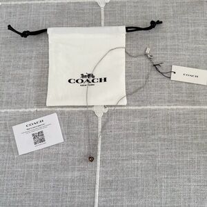 Coach Silver Necklace with Heart Pendant